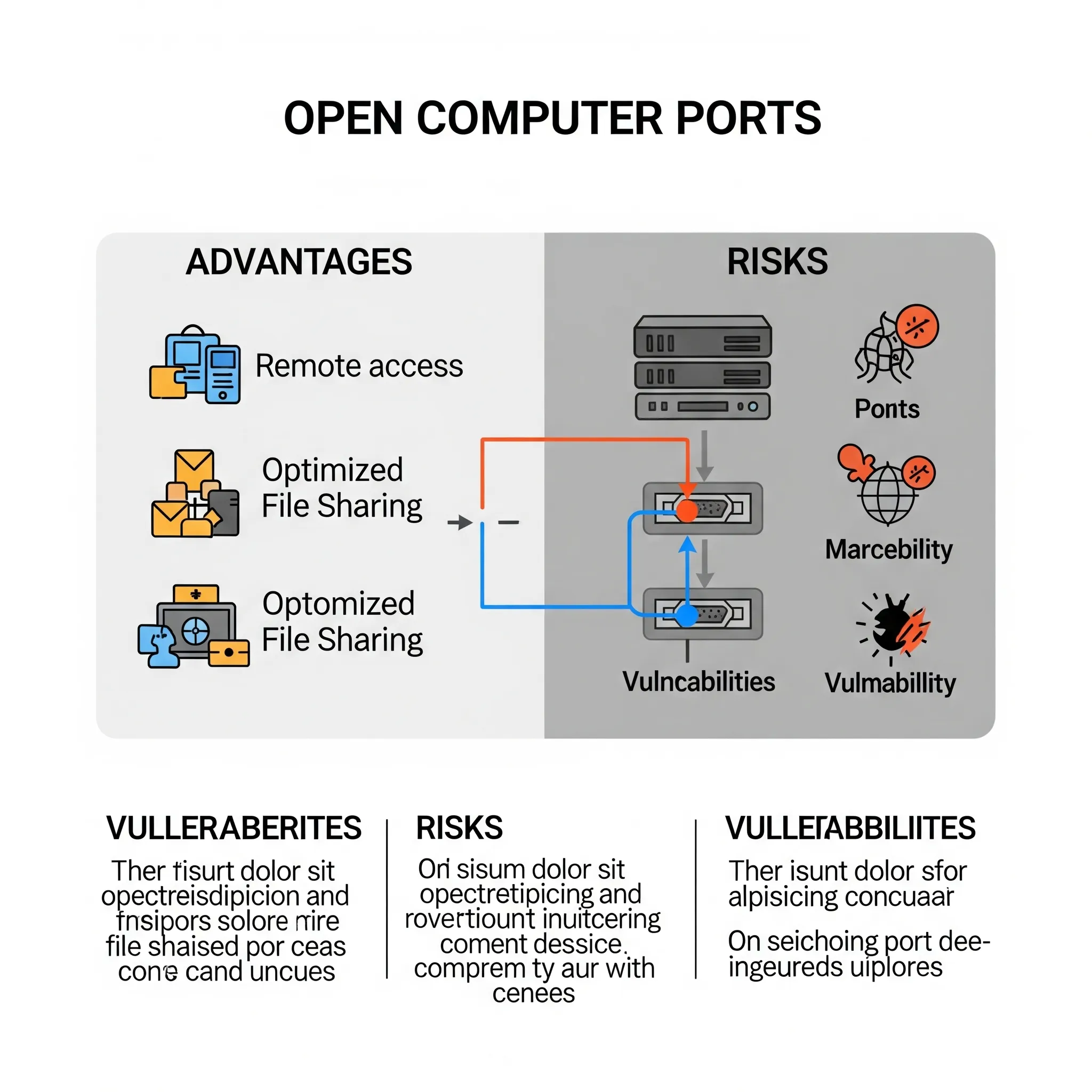 فوائد ومخاطر فتح منافذ الحاسوب (Ports)